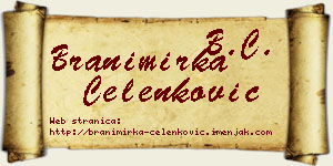 Branimirka Čelenković vizit kartica
